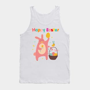 Happy easter with bunny Tank Top